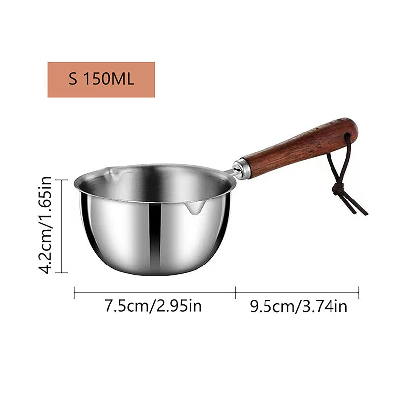 150/300ml Long Handle Wax Melting Pot Stainless Steel Diy Scented Candle Soap Chocolate Butter Handmade Soap Jug Heated Coffee