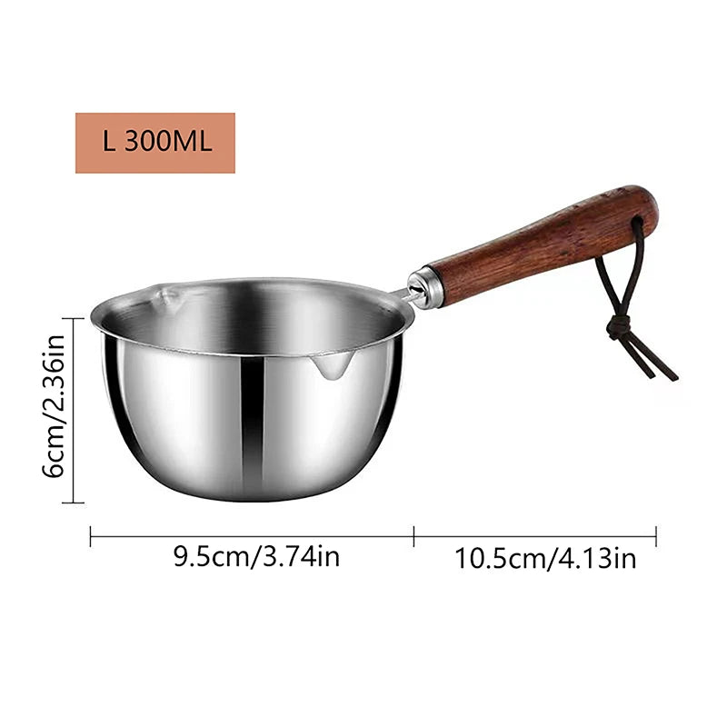 150/300ml Long Handle Wax Melting Pot Stainless Steel Diy Scented Candle Soap Chocolate Butter Handmade Soap Jug Heated Coffee