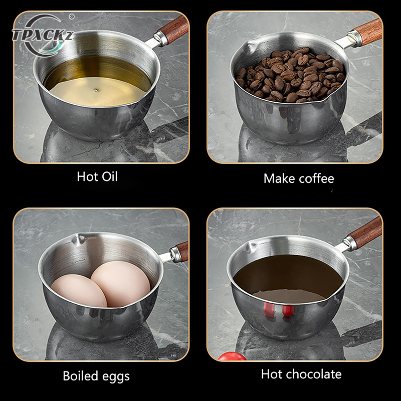 150/300ml Long Handle Wax Melting Pot Stainless Steel Diy Scented Candle Soap Chocolate Butter Handmade Soap Jug Heated Coffee