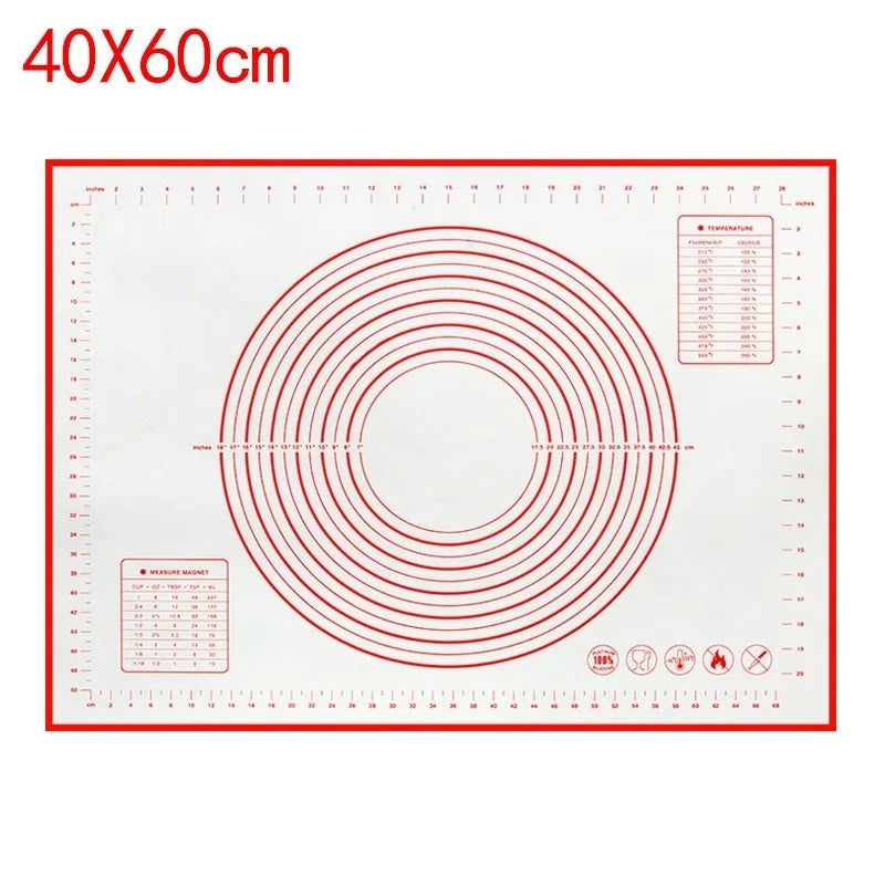 UNTIOR 1PCS Silicone Baking Mat Kneading Pad Dough Mat Pizza Cake Dough Maker Kitchen Cooking Grill Non-Stick Gadgets Bakeware
